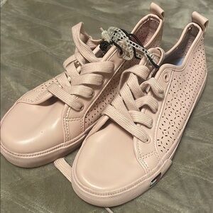 Pink Lace-Up Sneakers